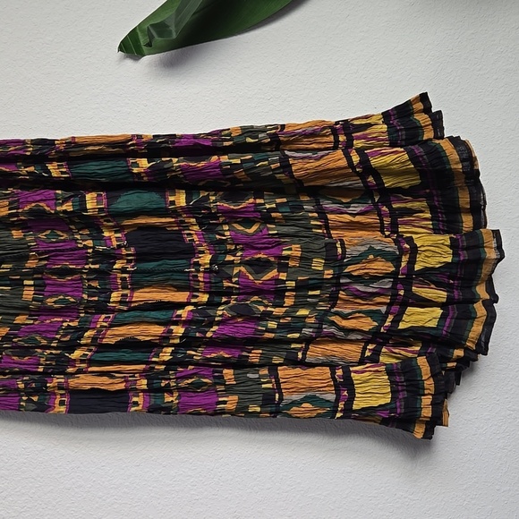 Vintage Class Multicolor Bohemian Maxi Skirt Size S - Picture 3 of 10